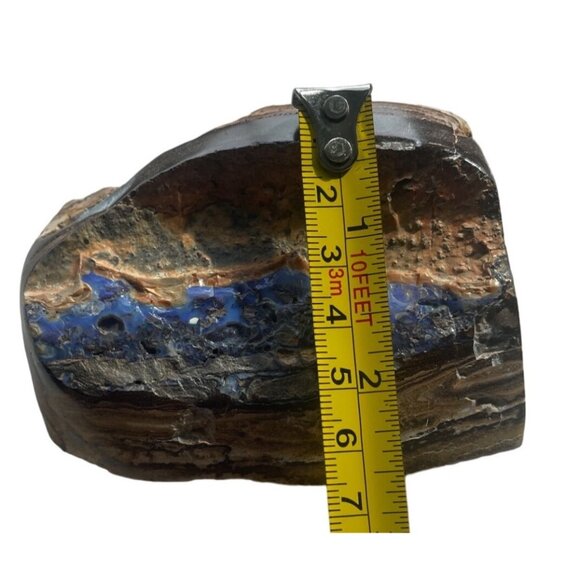 Large Raw Boulder Opal Specimen With Striking Blue Veins & Natural Earthy Tones - Picture 6 of 6
